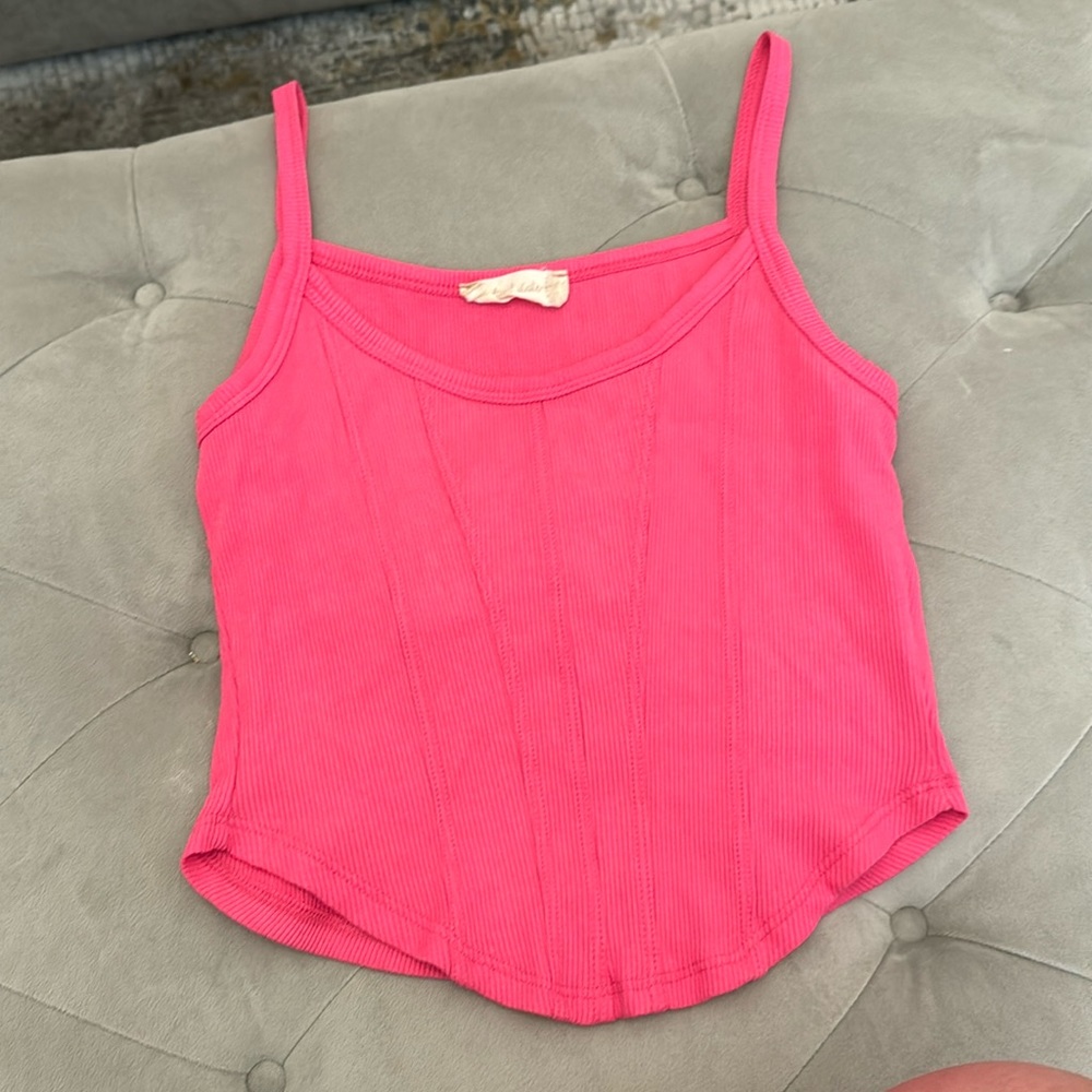 Altard state pink corset crop top